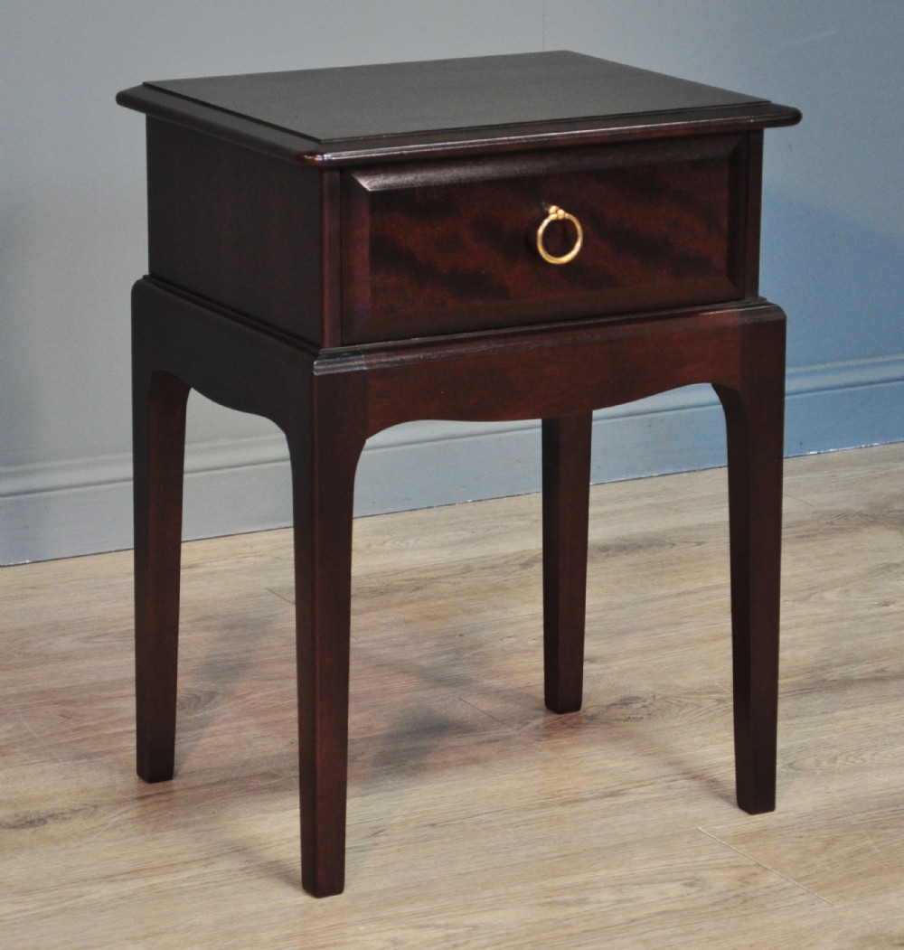 Attractive Small Vintage Stag Minstrel Bedside Cabinet Table With