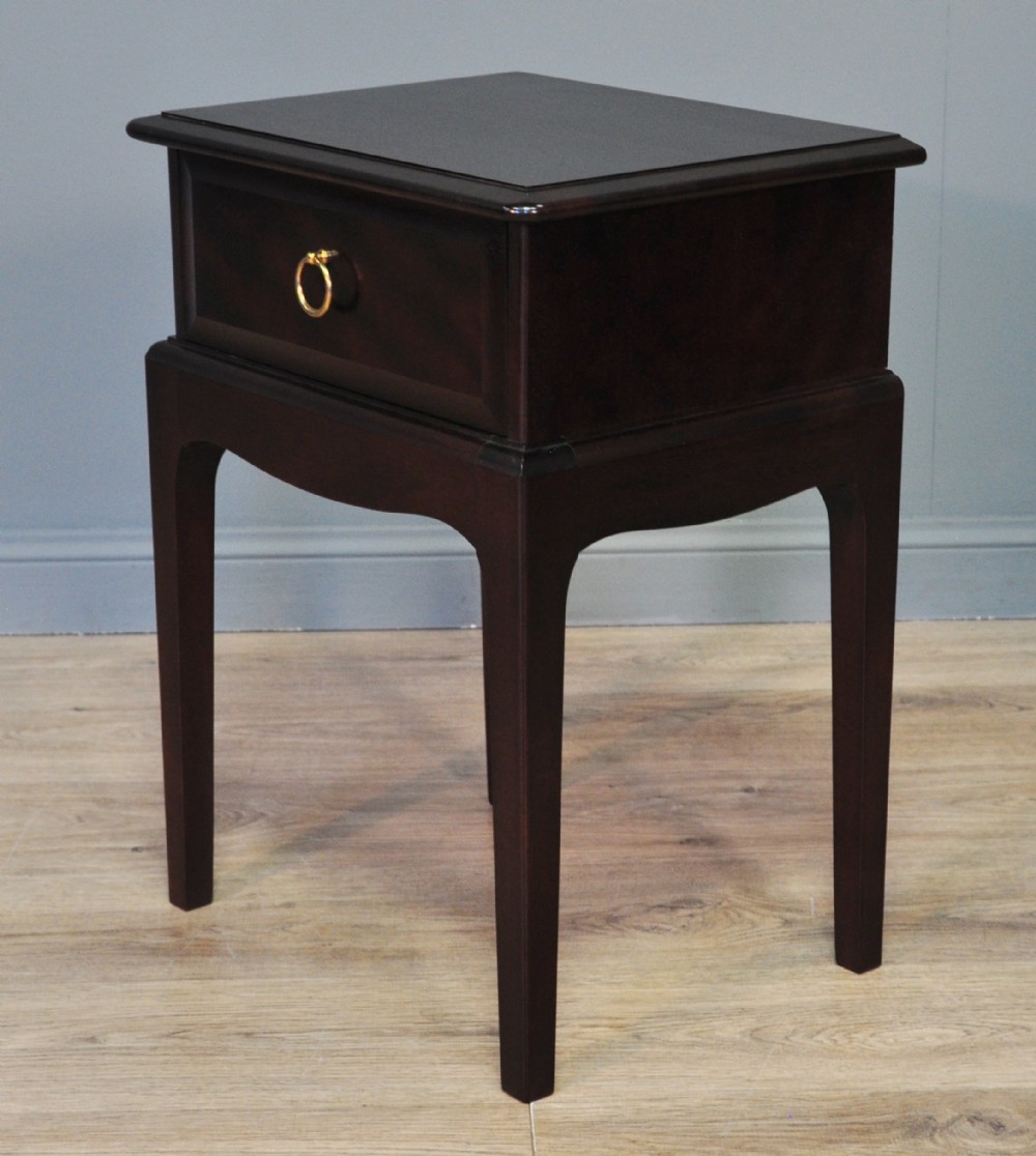 Attractive Small Vintage Stag Minstrel Bedside Cabinet Table With
