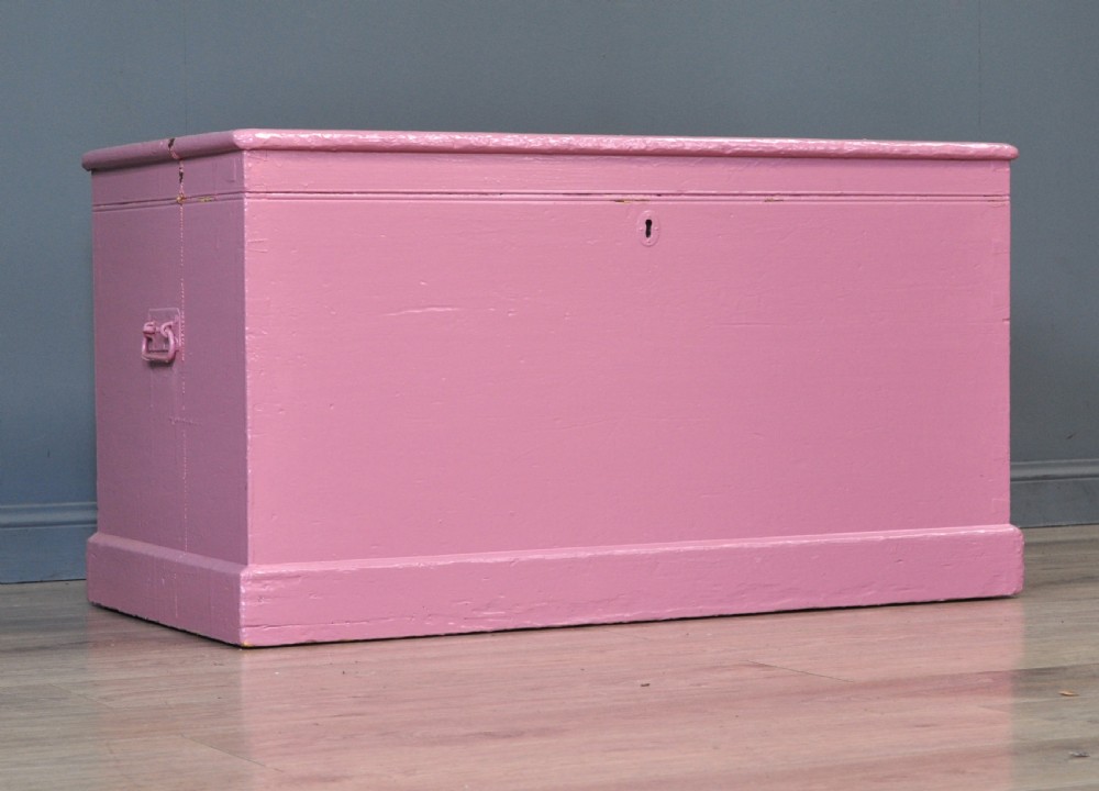 large pink toy chest