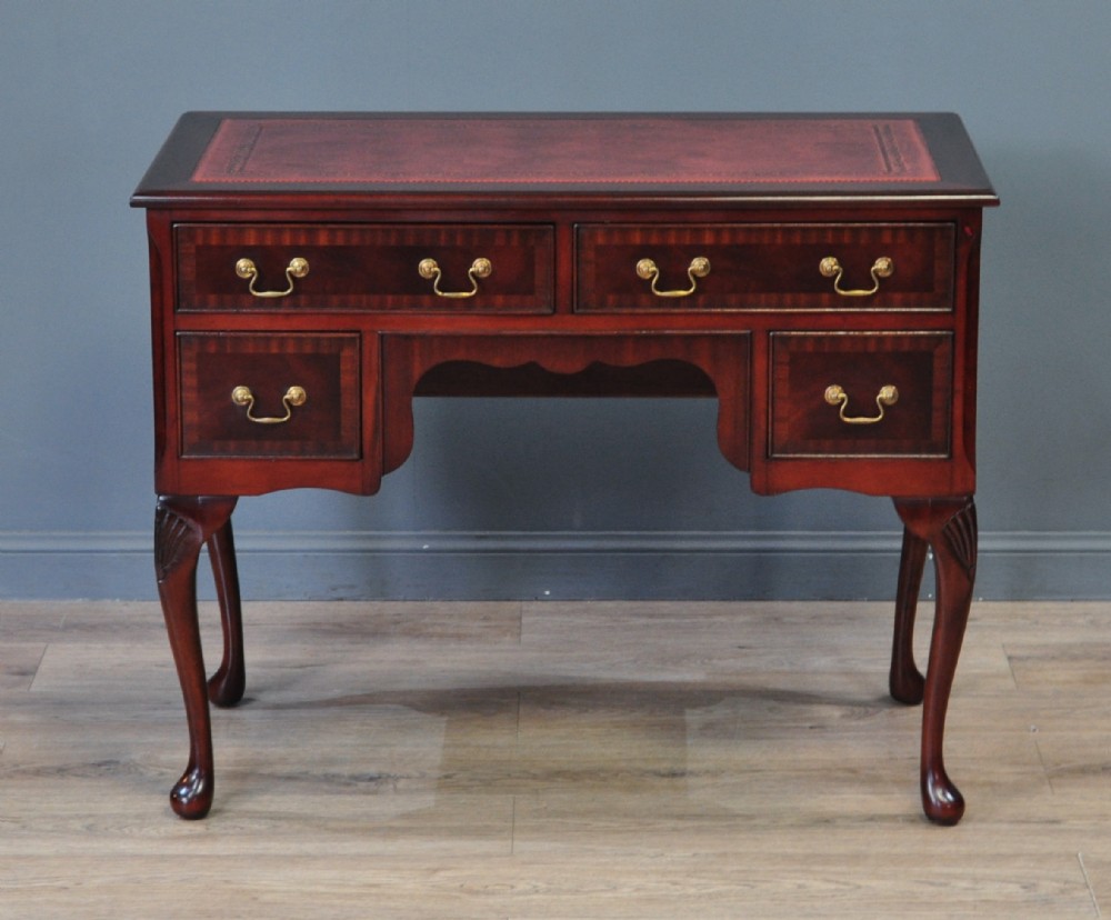 Attractive Vintage J Sydney Smith Mahogany Writing Office Desk