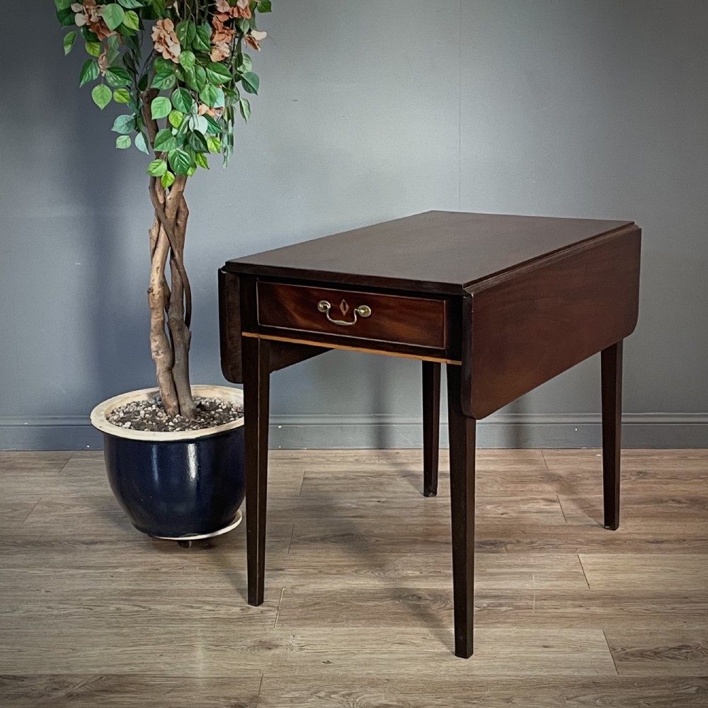 attractive antique early victorian mahogany occasional side hall pembroke table