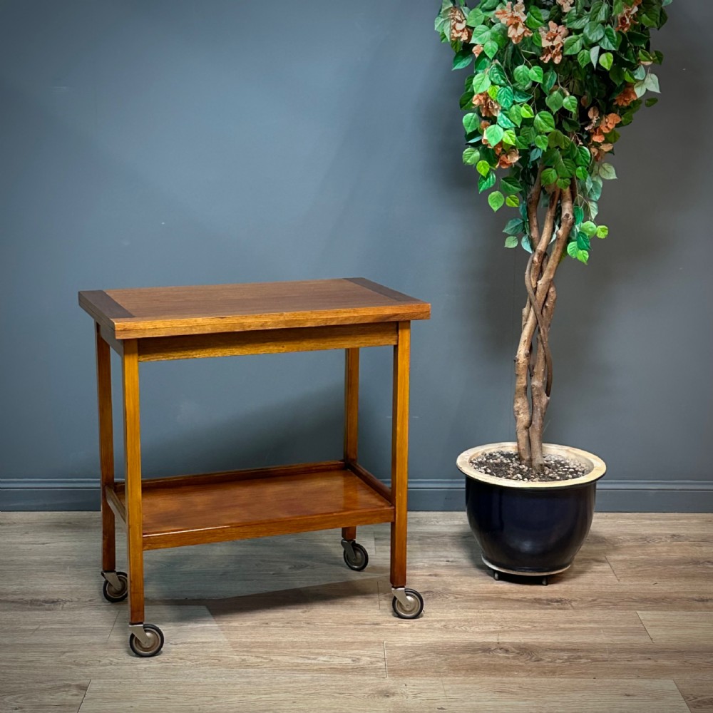attractive vintage mahogany foldover trolley card table