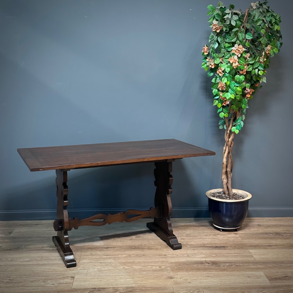 attractive vintage carved oak kitchen dining table