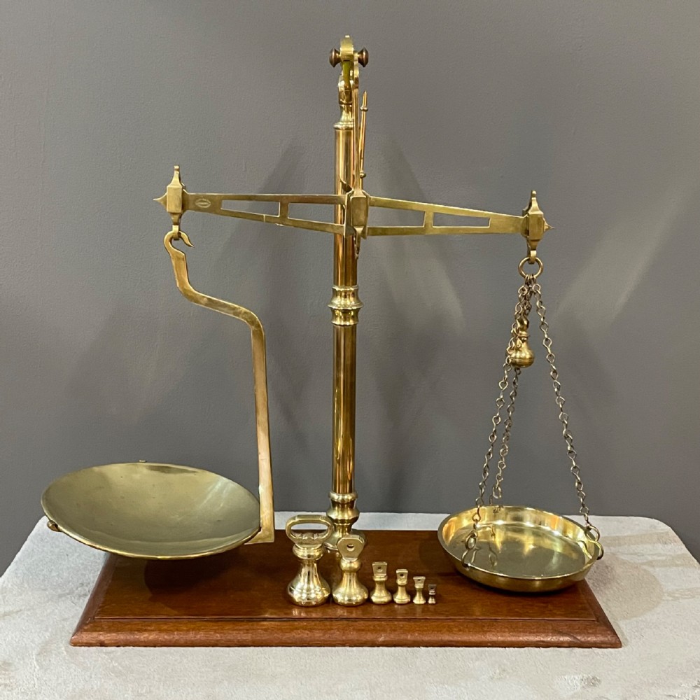 attractive brass balance scales maker jwhite son auchtermuchty