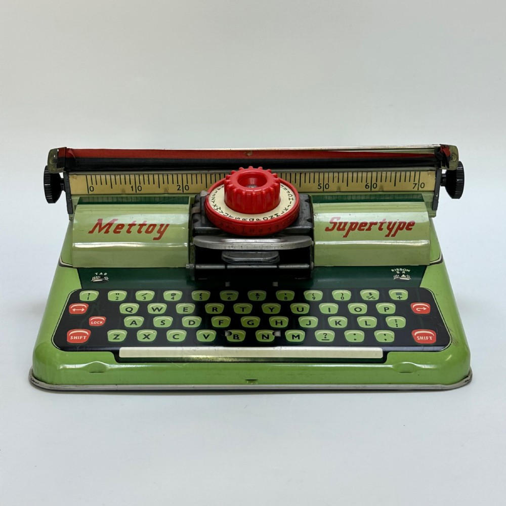 vintage tin plate mettoy supertype toy typewriter
