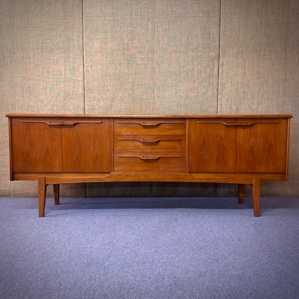 attractive wide large mid century 1960s teak sideboard