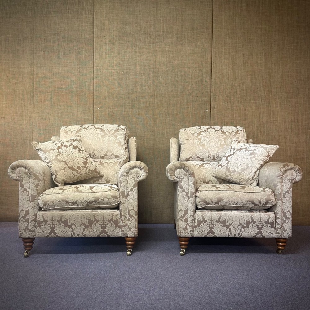 attractive large pair of duresta belvedere armchairs