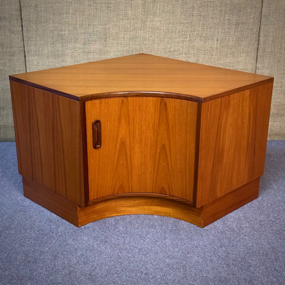 attractive vintage g plan teak mid century corner cabinet unit