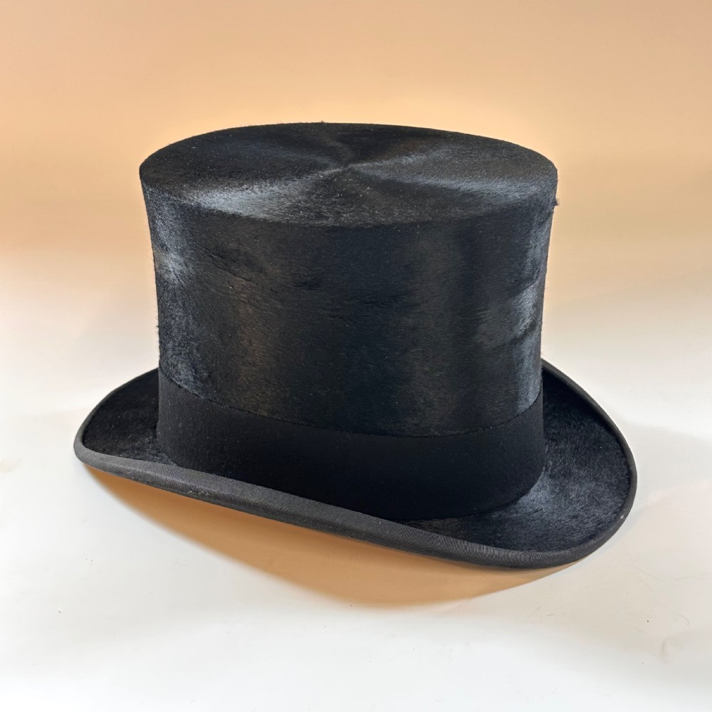 antique a j white black extra quality top hat 56cm