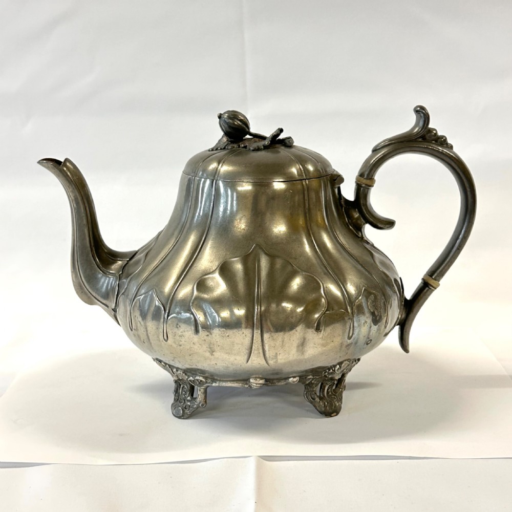 attractive antique victorian philip ashberry sons pewter teapot